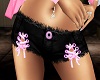 lace up shorts blk/pink