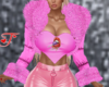 Nina Fur Puffer Pink