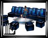 Blue Club couch set
