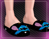 Stitch Black Slippers F