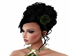 Black with Green Rose