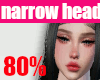 👩80% narrow head