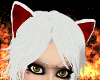 (P) Cat Ears White Red