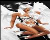 Pretty Animated White Angel Halloween Costumes Flying WINGS