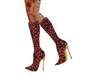 Red Cheetah Print Boots