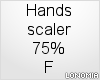 Hands 75 % F