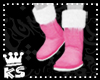 {K} Pink Boots Fur
