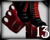 13 Skull Boots Red