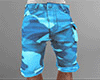 Faded Blue Camo Shorts M