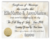 ~PS~ Marino Wedding Cert