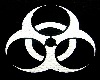 Biohazard sign blk/whte