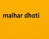 M I Malhar dhoti