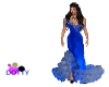 Blue silk Salsa Gown