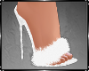 Fur High Heels White