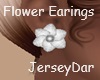 White Flower Earings