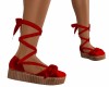 LACE - UP *RED* SANDALS
