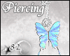 *82 Bfly Blue Belly Ring