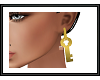 {G} Gold Key Earrings