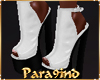 P9)White Latex Heels