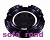 purple round sofa