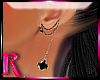 *R* Blk Chained Earrings