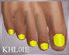K yellow flat feet nails