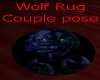 Wolf Rug Couple Poses