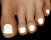 Shiny Silver Toe Nails