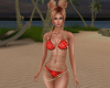 Red Fishnet Bikini
