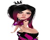 dark pink and black hair