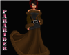 brown fur gown