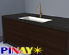 Dark Wood Kitchen Island