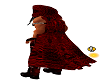 Red leather cape