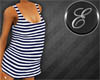 !E Loose dress bluewhite