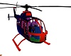 red and black helicopter