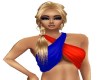 BLUE/RED CRISS CROSS