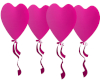 Ani. Pink Heart Balloons