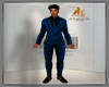 Pinstripe Suit Blue