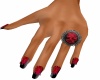 *RD*Black/red nail/rings