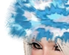 K~ Cheetah Blue Fur Hat