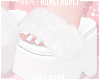 White Fur Platforms