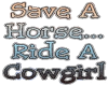 save a horse ride cowgir