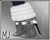 Shine on fur boots