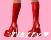 Red Latex Boots e