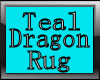 Teal Dragon Rug (round)