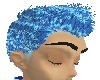 Short blue hair spikes