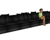Long Black Couch