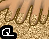 GL* Gold Sparkle Nails