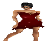 pvc red dress