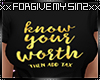 KNOW YOUR WORTH ADD TAX